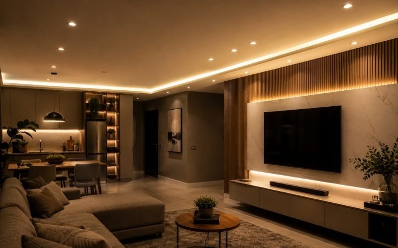 Iluminação residencial e comercial